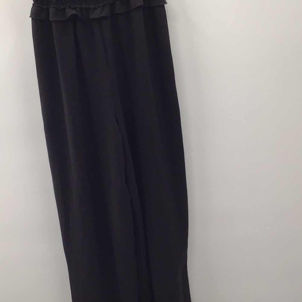 Max Studio Black Ruched Ruffled  romper - Picture 7 of 10